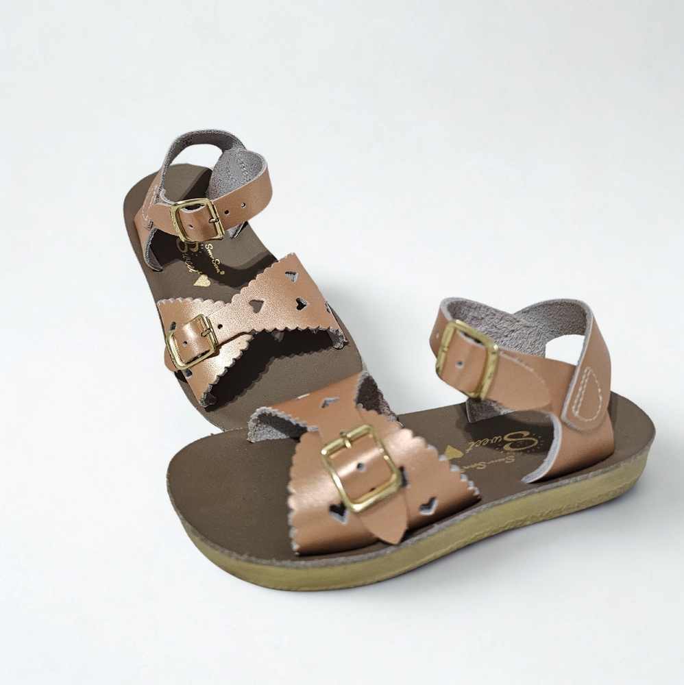 Salt-Water Sun-San Sweetheart Rose Gold Sandals